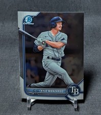 Kyle Manzardo Chrome Prospect Rookie 2022 Bowman Draft Card #BDC-105 Guardians