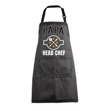 Papa Head Chef Apron for Grandpa Apron Fathers Day Gift for Papa Chef Cooking...