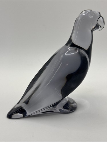 Baccarat France Crystal Glass Parrot Bird Amethyst Purple (Rare Color) Authentic - Picture 5 of 9