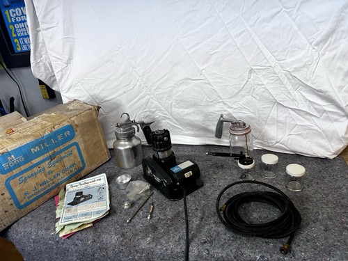 vintage K. J. Miller Corp Model 2000 airbrush paint sprayer kit Compressor Gun