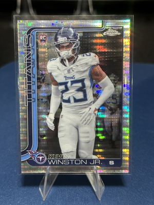 #ad 2025 Topps Chrome Football Pulsar Refractor #375 KEVIN WINSTON JR RC $3.50