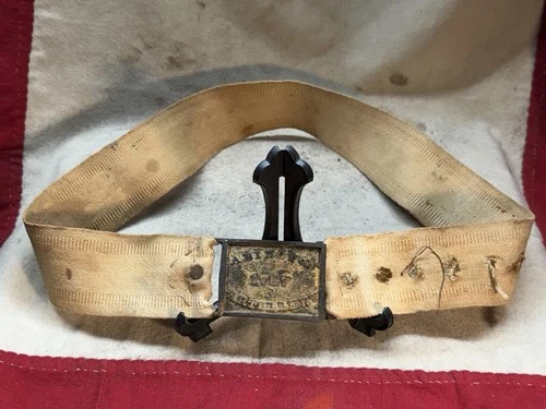 Civil War “Abington Artillery 1787” Belt Plate Buckle with Original Cloth Belt