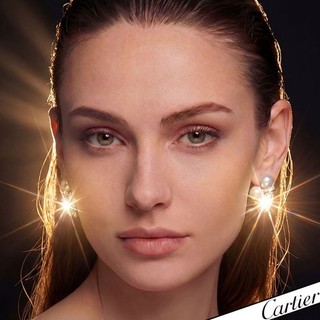 CARTIER Diamond Earrings 18K Gold Diamond South Sea Pearl Earrings Estate Vintag