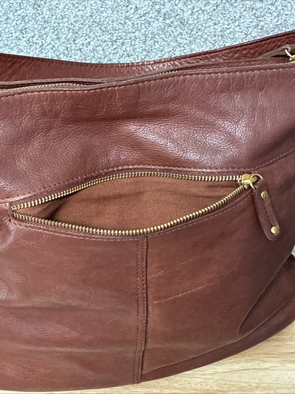 American Leather Co Patchwork Leather Ziptop Buck… - image 10