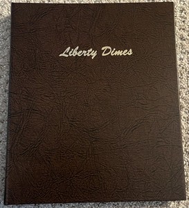 DANSCO COIN ALBUM #7121 LIBERTY HEAD BARBER DIMES 1892-1916