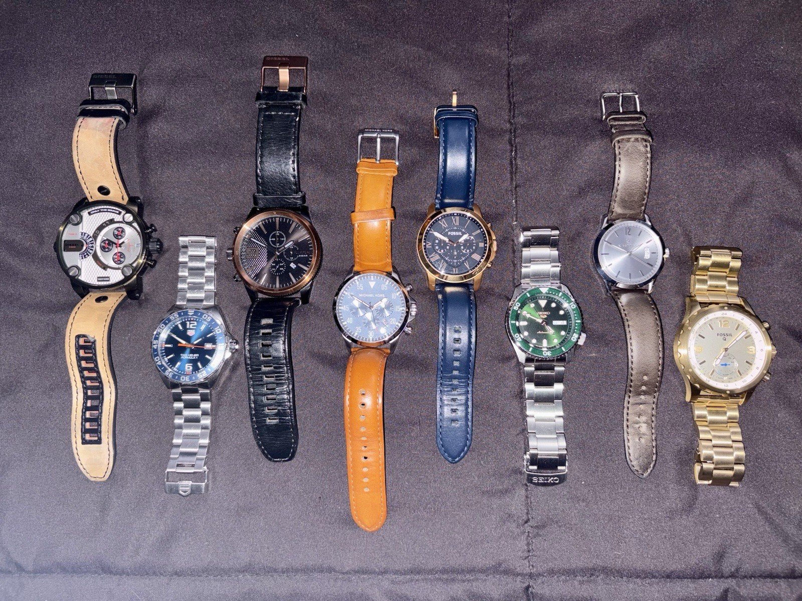 Watch Lot Men’s (x8) - Tag Heuer, Michael Kors, Fossil, Seiko, Diesel, Maserati