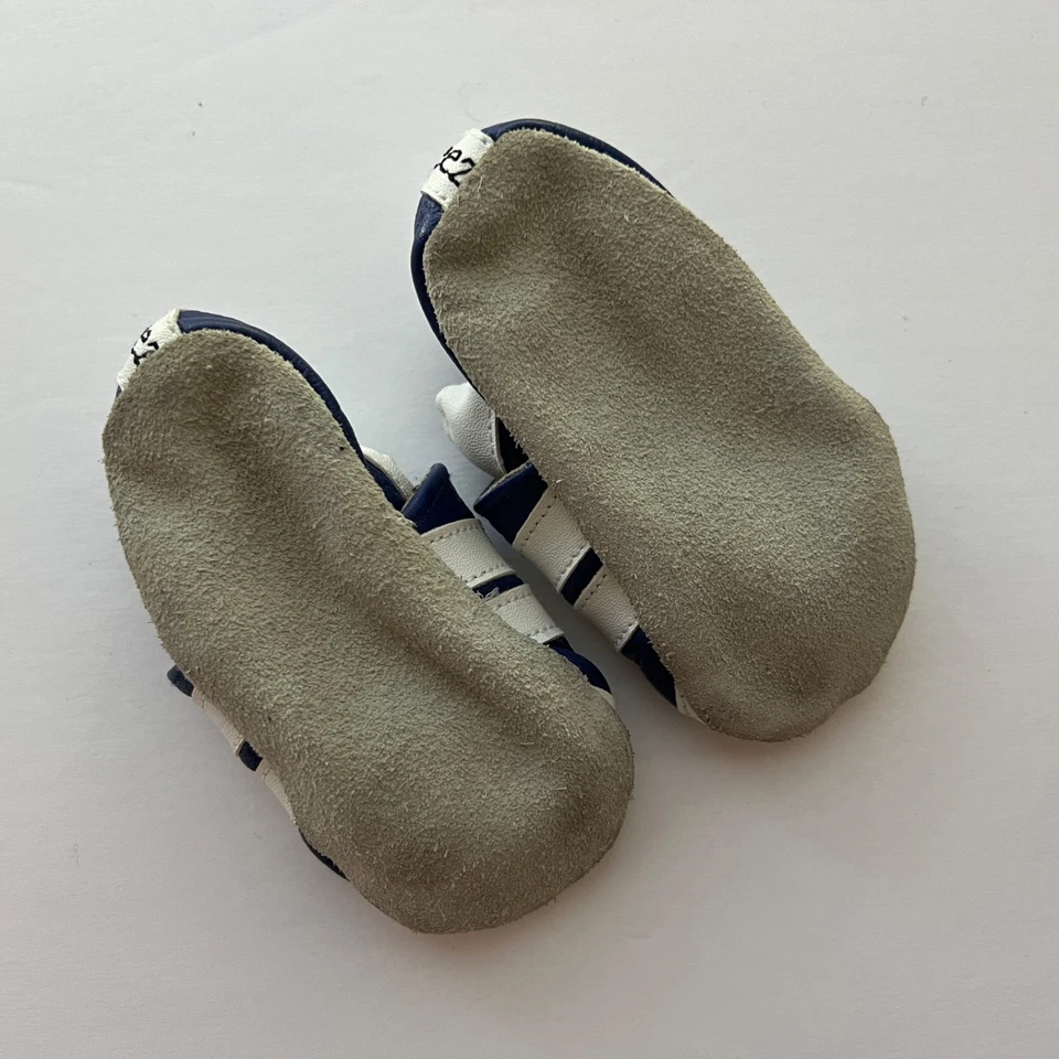 Zapatos de cuna ROBEEZ azul y blanco talla 0-3-6 meses Foto 2 de 3