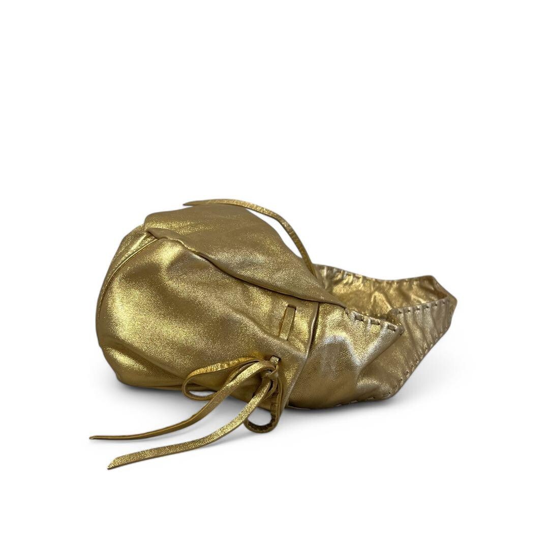 けふ　90's PRADA archive leather bag 90s PRADA Vintage Archive Gold Leather Handbag Shoulder W