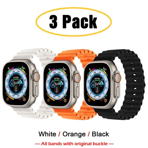 3 PACK Ocean Band Strap for Apple Watch 9 8 7 6 5 4 SE Ultra 2 40/44/41/45/49mm - Picture 11 of 35