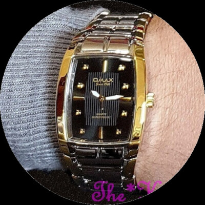 OMAX Lupah 2tone Silver & Gold Plt S.Steel Epson Seiko Movt Tonneau Watch HBK841