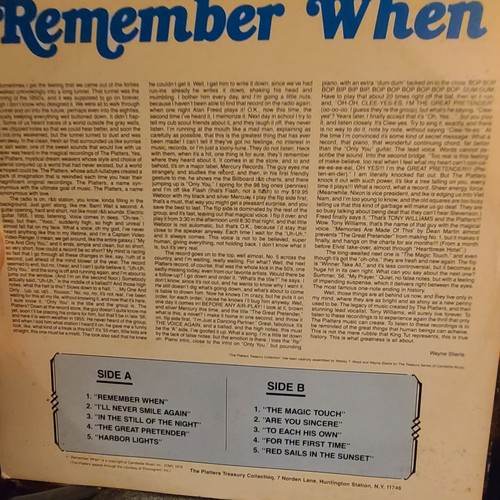 REMEMBER WHEN... THE ORIGINAL PLATTERS, GREATEST HITS, 12" VINYL LP 1979 - Picture 2 of 2