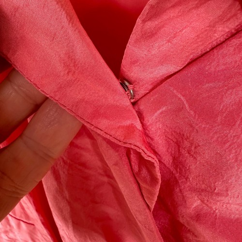 J. Crew Women's Coral Pink Tank Dress with a Ruffle Neckline 100% Silk Size 2 - Picture 9 of 11