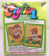 Vintage 1974 Craft Master 'Mighty Hunter' Paint By Number Set NEW Sealed 70's