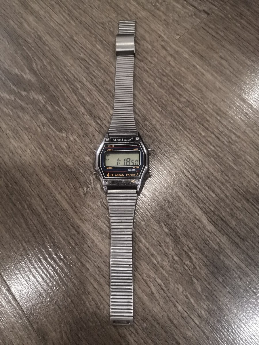 Watch Montana Vintage Digital Alarm Melody Chrono Retro 
