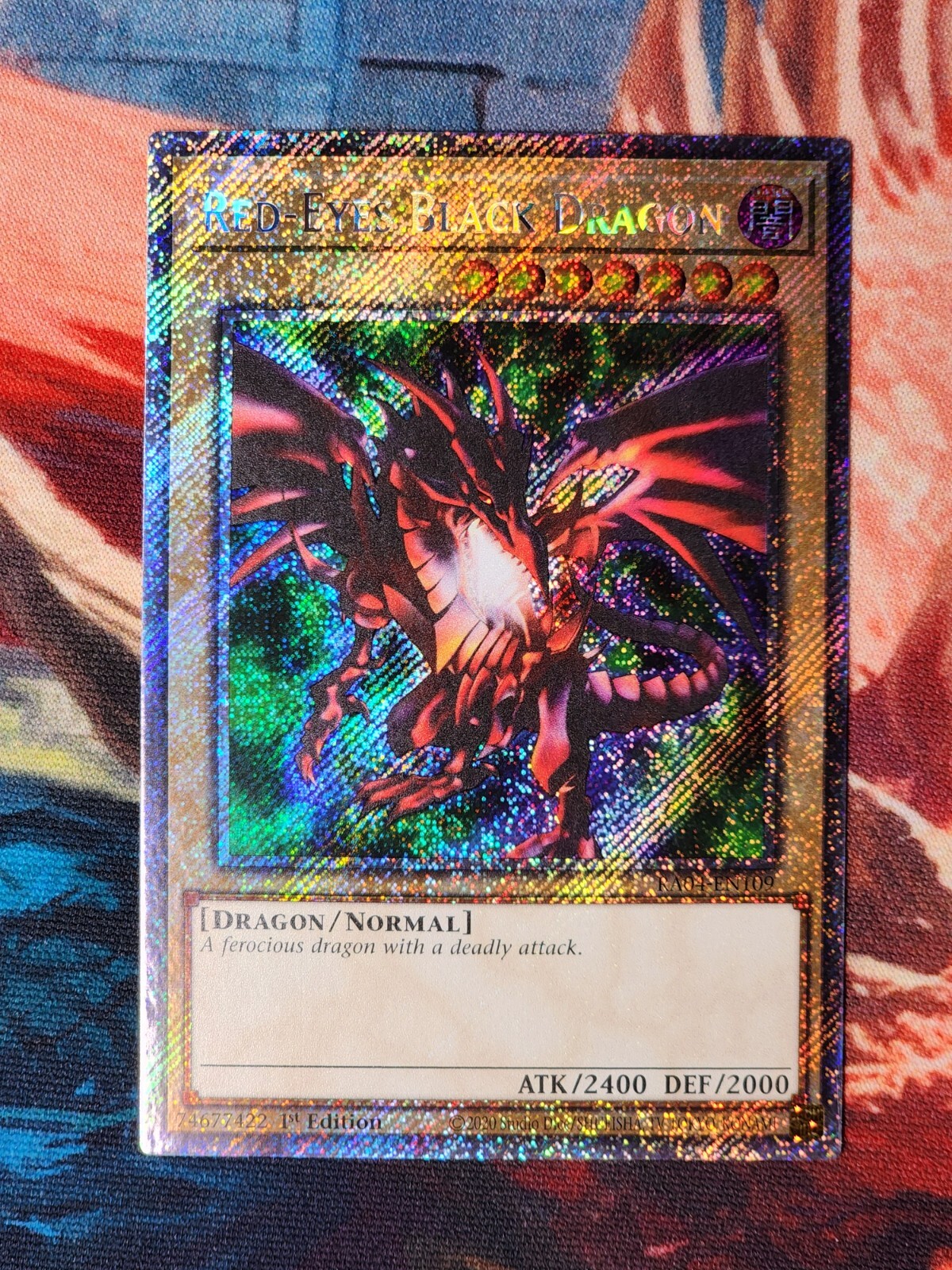Red-Eyes Black Dragon 4th Art Platinum Secret Rare RA04-EN109 1st Edition Quarter Century Stampede