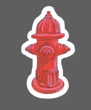 Fire Hydrant Sticker Fire Fighter Waterproof