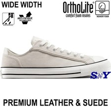 CONVERSE Chuck Taylor All Star Wide Leather  Suede Men's Shoes Limited Edition