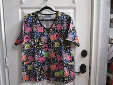 new MADISON Medical women's scrub blouse "Halloween" theme Sz L