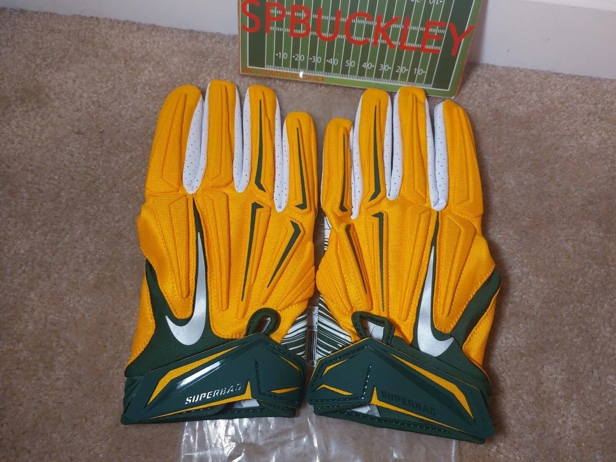 mensaje Aplicado comedia NIKE SUPERBAD 3.0 NFL GREEN BAY PACKERS PADDED FOOTBALL GLOVES, ADULT XXL |  eBay