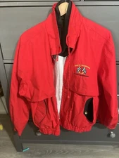 Gear For Sports Adult Unisex Small Red Full Zip Snap Button Car Races Jacket