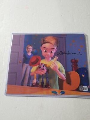 BAM BOX EXC SIGNED TOY STORY PRINT JOHN MORRIS ''ANDY'' VOICE ACTOR BECKETT CERT