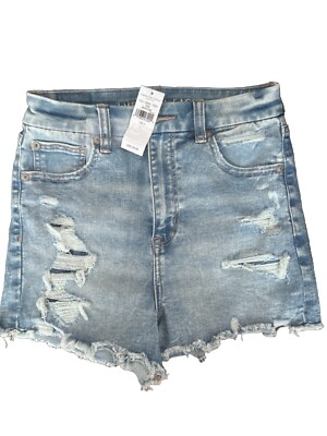 American Eagle size 2 Hi Rise  Denim Distressed 60$ Shorts NWT Only 20$