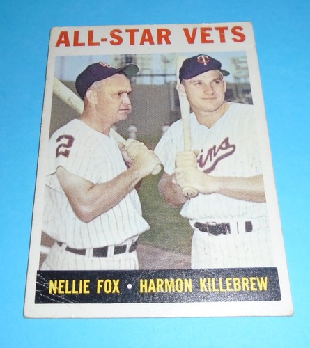 1964 Topps Baseball # 81 All-Star Vets Nellie Fox/Harmon Killebrew