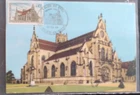 FRANCE BOURG BROU CHURCH EGLISE DE BROU 1969 FIRST DAY CANCEL MAXIMUM CARD