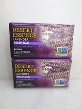 DESERT ESSENCE LAVENDER SOAP BAR 5 OZ NWOB LOT OF 2