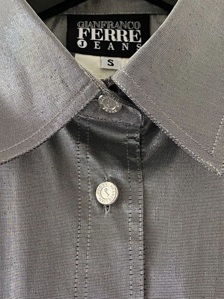 トップス GIANFRANCO FERRE(FERRE JEANS) s/s shirt Gianfranco Ferre Jeans Vintage Grey Shirt Size S | eBay