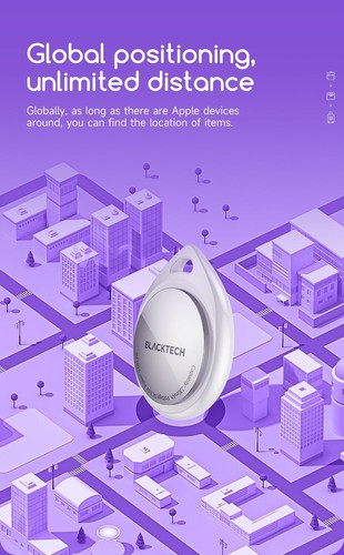 Air Tag iTag iFind GPS Anti Lost Tracker Apple "Find My" App Certified Blacktech - Picture 6 of 13