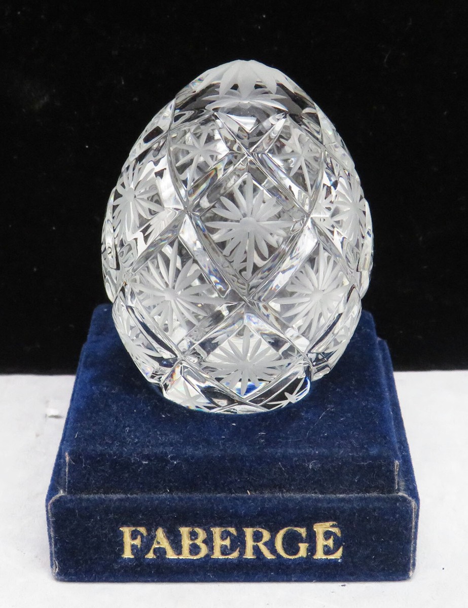 FABERGÉ クリスタル卵型彫刻ファベルジェ　FABERGE ガラス瓶 FABERGÉ クリスタル卵型彫刻ファベルジェ FABERGE ガラス瓶