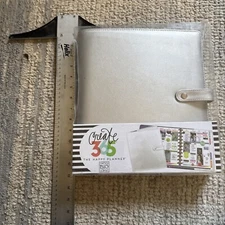 MAMBI Happy Planner BIG Deluxe Planner Cover Silver Used Very Good Condition