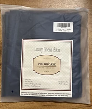 (Pack of 4) GLETU Satin Navy Blue Queen Size Luxury 20" X 30" Pillow Case