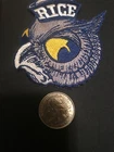 Rice University Rice Owls Vintage Embroidered Iron On Patch 3" x 3"