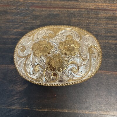 Vintage Floral Belt Buckle - MADE IN USA s-l400.jpg main image 3