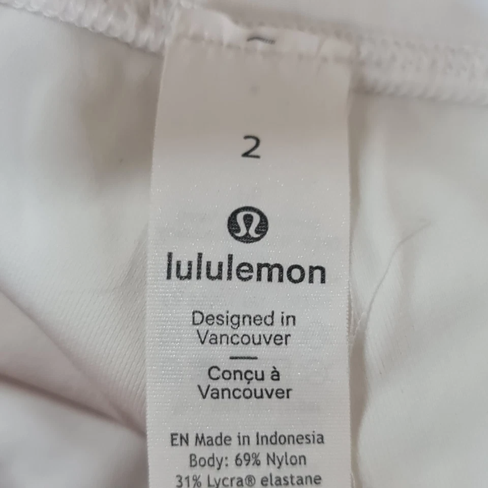 Lululemon Womens Leggings White 6 UK High Rise Wunder Mesh Panels XS - Image 3 of 4
