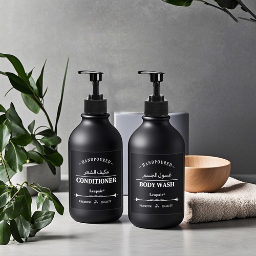 Refillable 500ml Lotion Pump Bottles Wall Mounted Body Wash Conditioner Shampoo - Picture 5 of 18