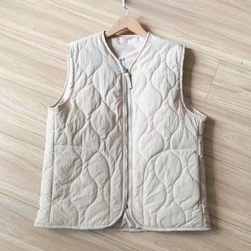 Men Quilted Liner Zipper Vest Nylon Military Style Japanese Urban Outdoor Unisex - Picture 10 of 10