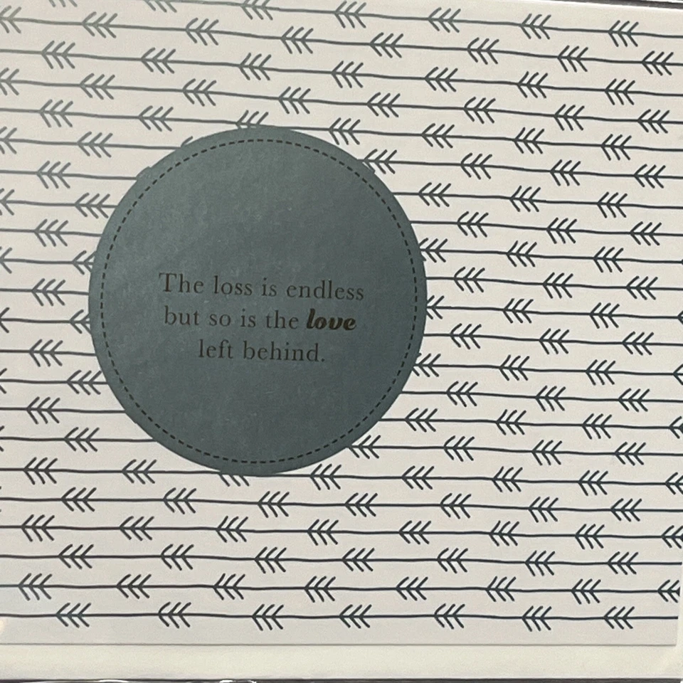 Sympathy Card “ The Loss Is Endless but So Is The Love Left Behind” W/ Envelope - Image 2 of 4