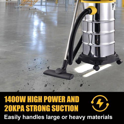 6.6/10.5 Gal.Stainless Steel Wet/Dry Shop Vac Vacuum Heavy Duty With Accessories - Picture 5 of 12