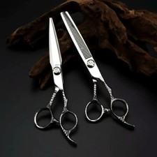 Dragon Handle Barber Shears Set  Hair Cutting Scissors  Thinning Shears
