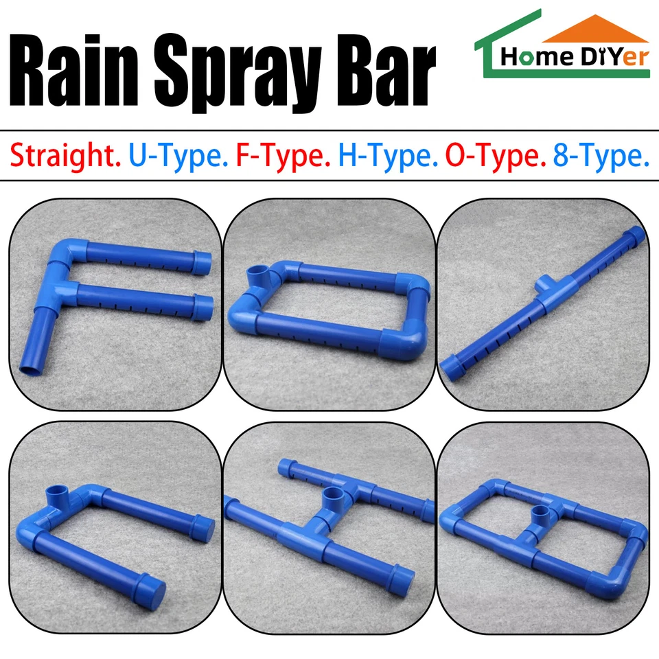 Aquarium Sprühstab & Kappe Set 20-50mm Teich Aquarium Regensprühstab Auslaufrohr