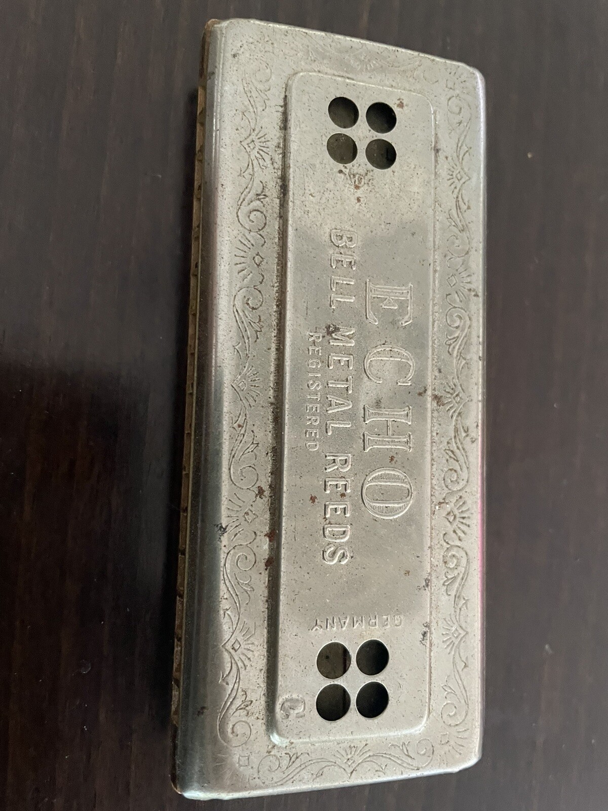 как выглядит M. Hohner Echo Bell Metal Reeds Registered Germany Harmonica фото
