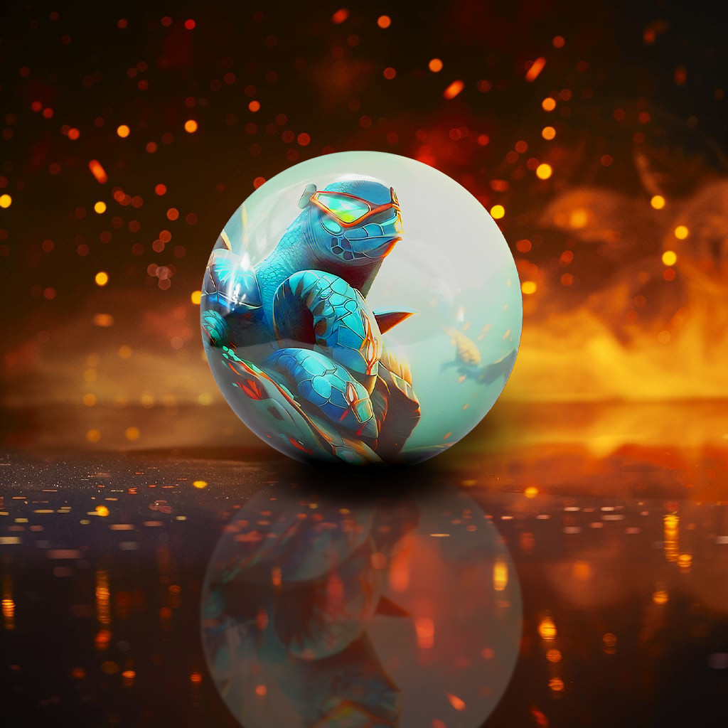 Boule de bowling pour spare MARTIAN TURTL avec motif cosmique et trajectoire rectiligne