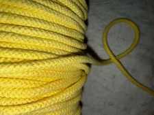 10 yards bright yellow woven cotton replacement drawstring cording 1/4" wide