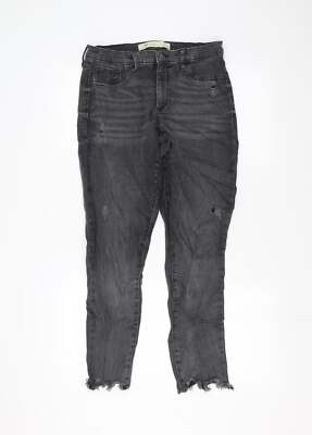 GAP Herren Skinny Jeans schwarz Baumwollmischung Größe W30 in L24 - gerippte Details