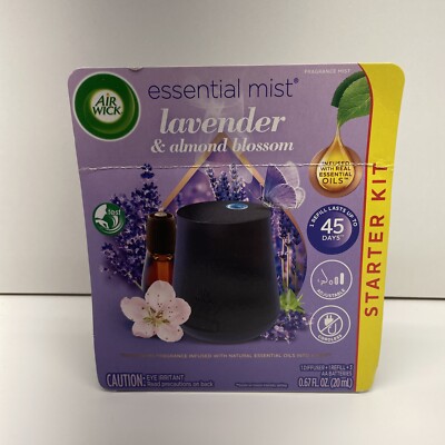 Air Wick Essential Mist Lavender & Almond Essential Oils Diffuser Starter Kit