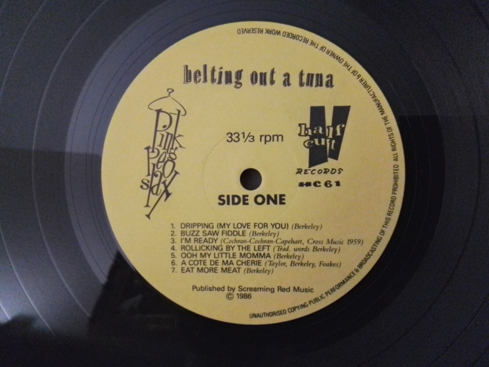 Pink Peg Slax Belting Out A Tuna 12" Vinyl LPHC61 Only Pressing UK