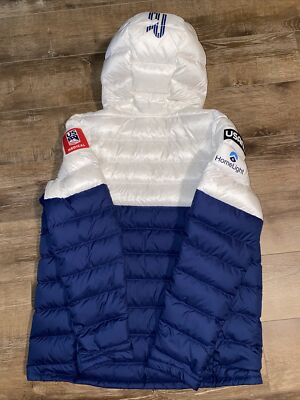 Spyder US ski team down hooded jacket men Size -Large ,RARE